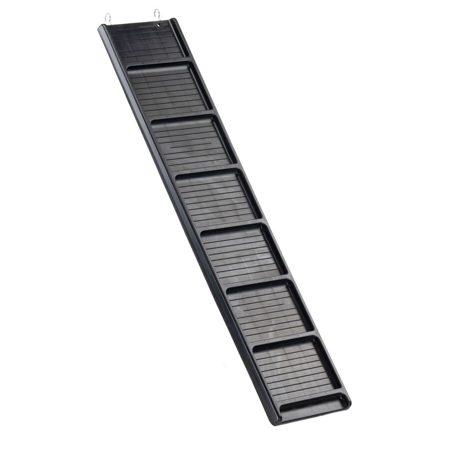 Kunststof ladder zwart voor konijnenhokken
