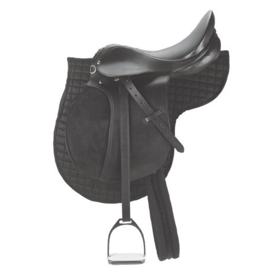 Zadelstartset Veelzijdig 17,5" Zwart