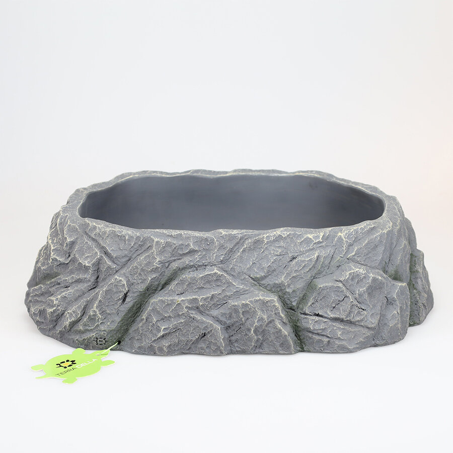 Terrano badschaal grijsGrote rotslook waterschaal voor badende slangen en reptielen
