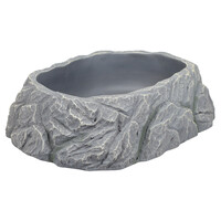 Terrano badschaal grijsGrote rotslook waterschaal voor badende slangen en reptielen