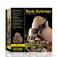 Rock Outcrops Small 18 × 13,5 × 16 cm – realistische rotsschuilplaats met meerdere ingangen voor reptielen & amfibieën