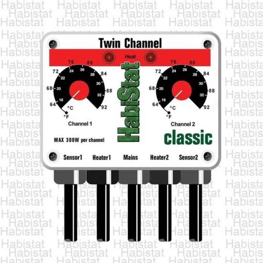 Twin thermostaat 2x300W voor terrarium en kweektent