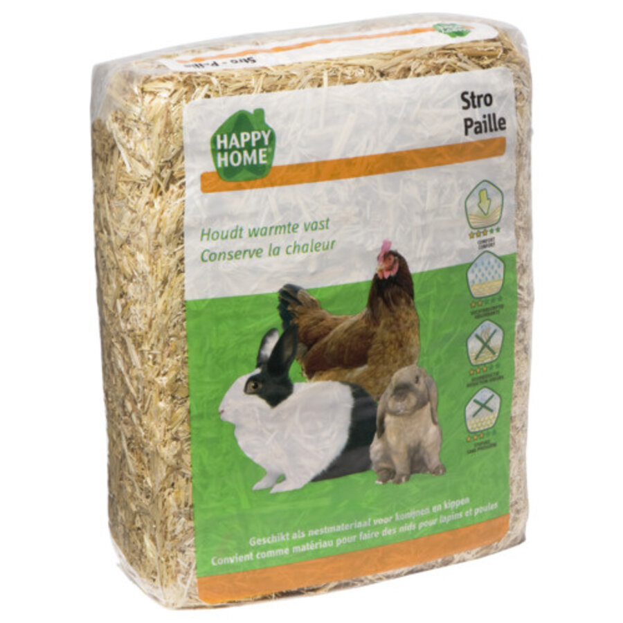 Stro bodembedekking voor konijnen, knaagdieren en kippen 2,5 kg of 5 kg