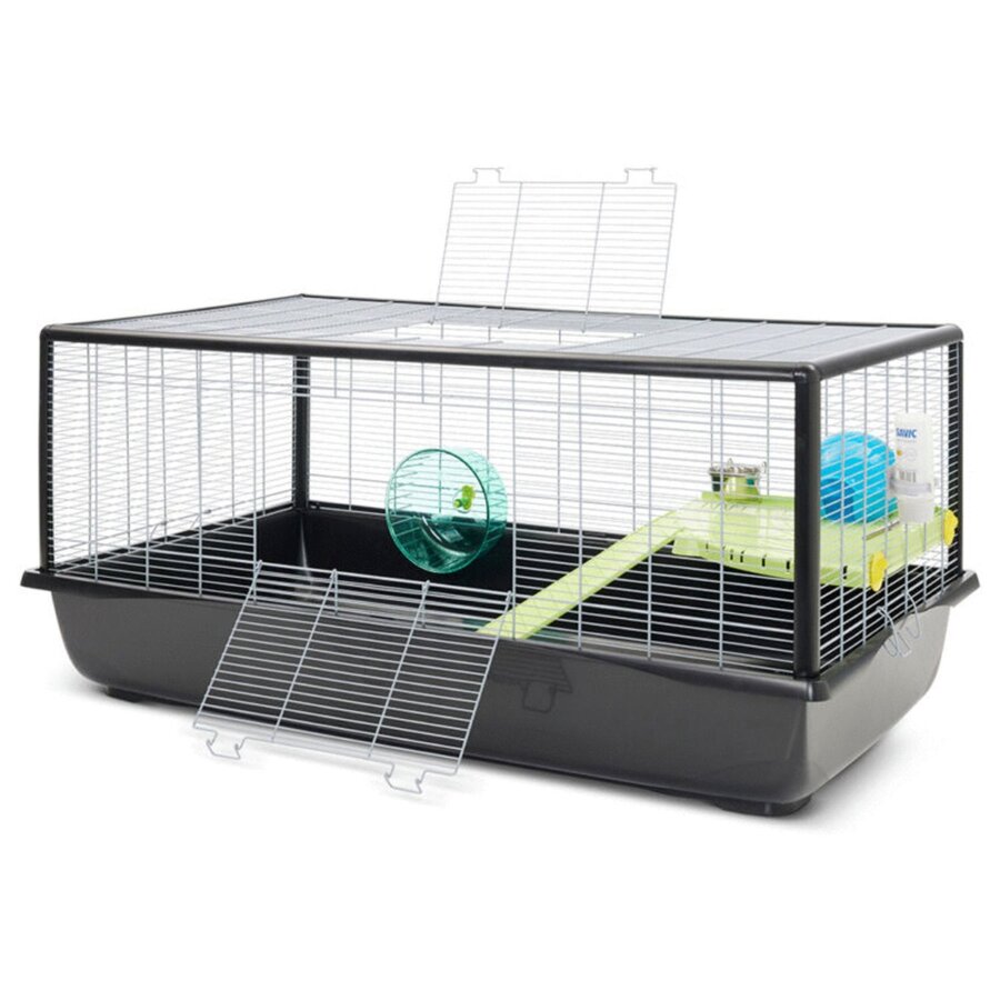Hamsterkooi Plaza 120 | zwart voor hamsters en jonge ratten