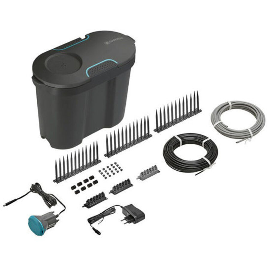 Vakantiebewateringsset voor 36 potplanten met waterreservoir 10,5 liter