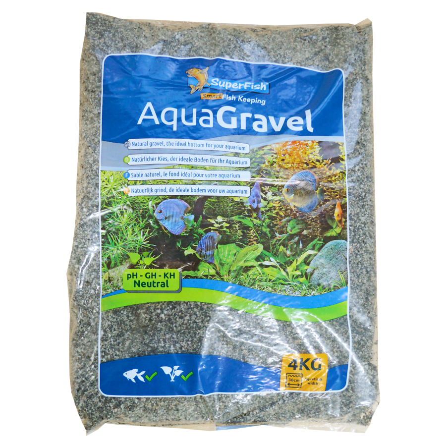 Aqua Grind grijs aquariumgrind 1-2 mm | 4 kg pH-neutrale bodembedekking