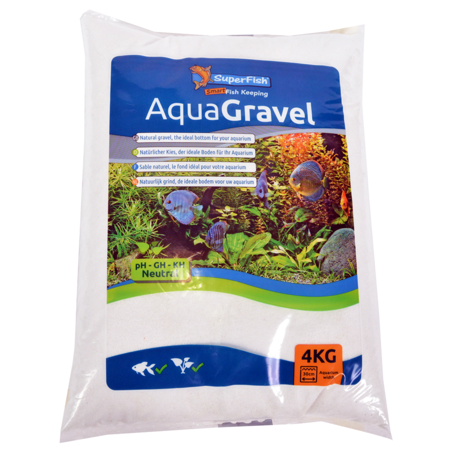 Aqua Grind Sneeuw Wit aquariumgrind 4 kg | pH-neutrale bodembedekking