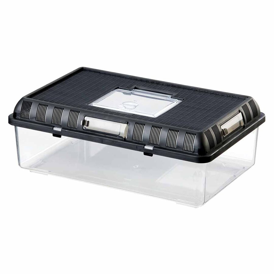 Broedbox zwart/transparant Large