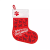 Kerstsok Woof Hairy Christmas Rood