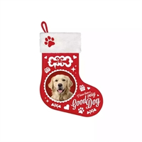 Kerstsok Golden Retriever Rood