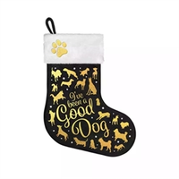 Kerstsok Good Dog Zwart