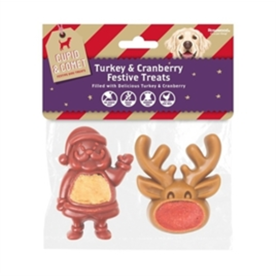 Xmas Festive Gevulde Santa En Rendier 100 gr