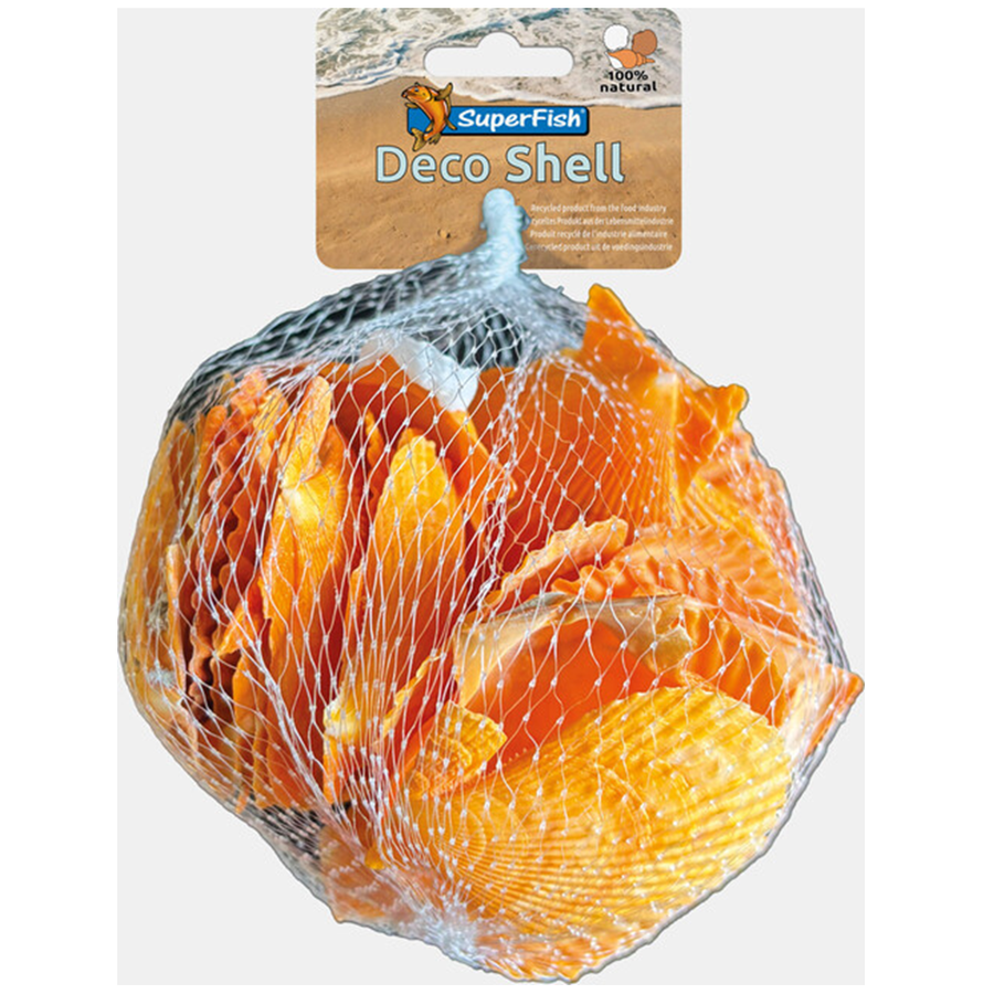 Deco schelp geel | 200 gram natuurlijke aquariumdecoratie schelpen