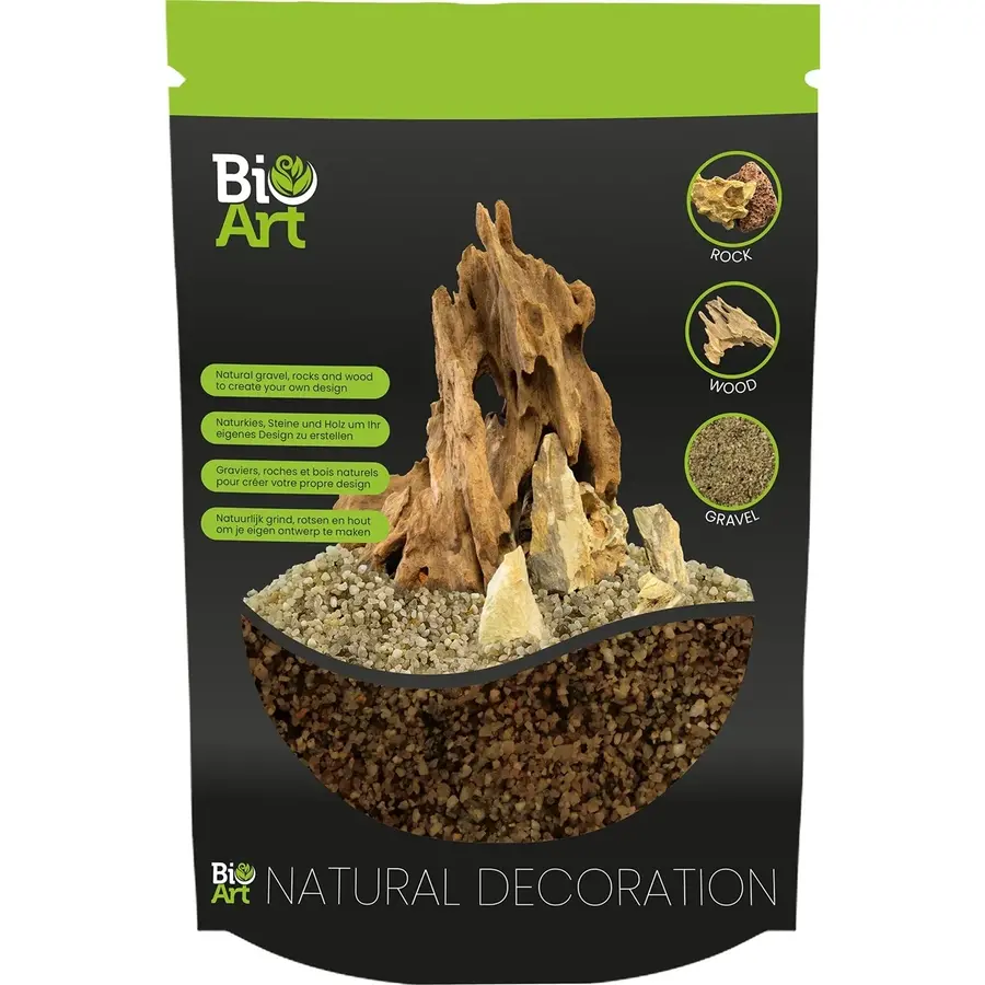 Bruin decoratiegrind 800 gram | voor terrarium, wabi kusa en nano garden