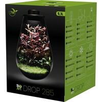 Drop 285 zwart nano plantenterrarium 5,1L met LED en ventilatie