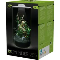 Cylinder 285 wit 4 liter glazen plantenterrarium met LED, timer en ventilatie