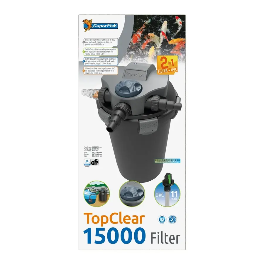 TopClear 15000 Filter - UV drukfilter