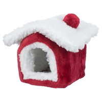 Xmas Schuilplaats Nevio Pluche Kersthuis Mini voor Hamsters en Muizen