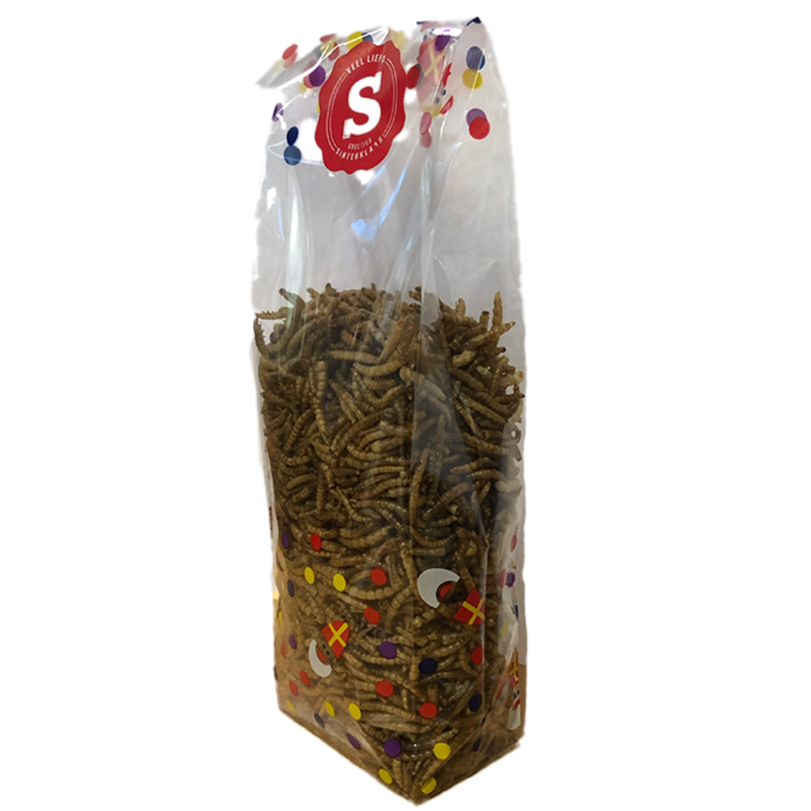 Sint Cadeau zakje met Meelwormen voor Reptielen