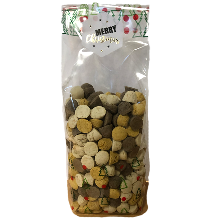 Kerst Cadeau zakje met Pepernoten Koekjes voor Honden