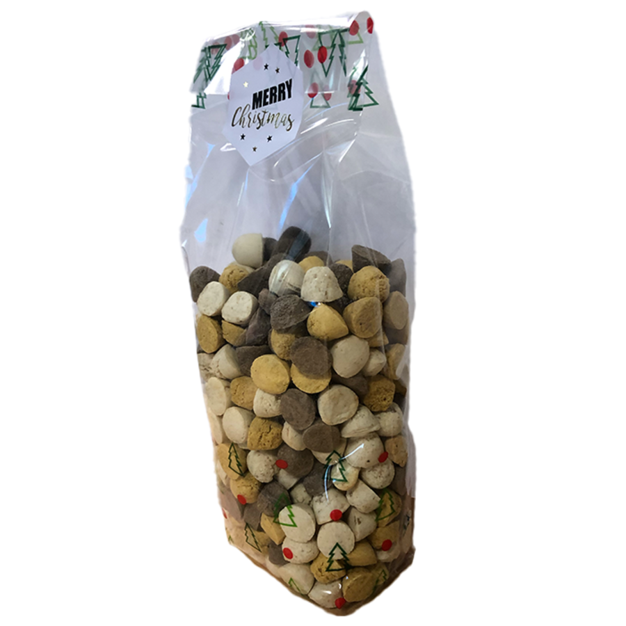Kerst Cadeau zakje met Pepernoten Koekjes voor Honden