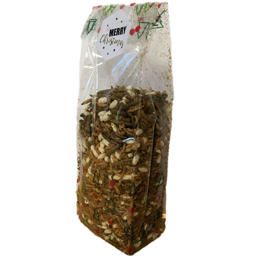 Kerst Cadeau zakje Insectenmix voor Kippen