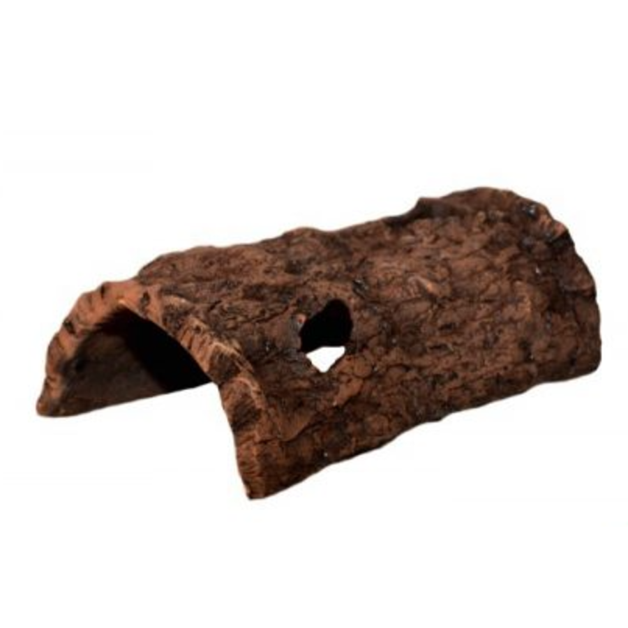 Half-Log keramische schuilplaats XS t/m XL voor aquarium, terrarium en knaagdieren