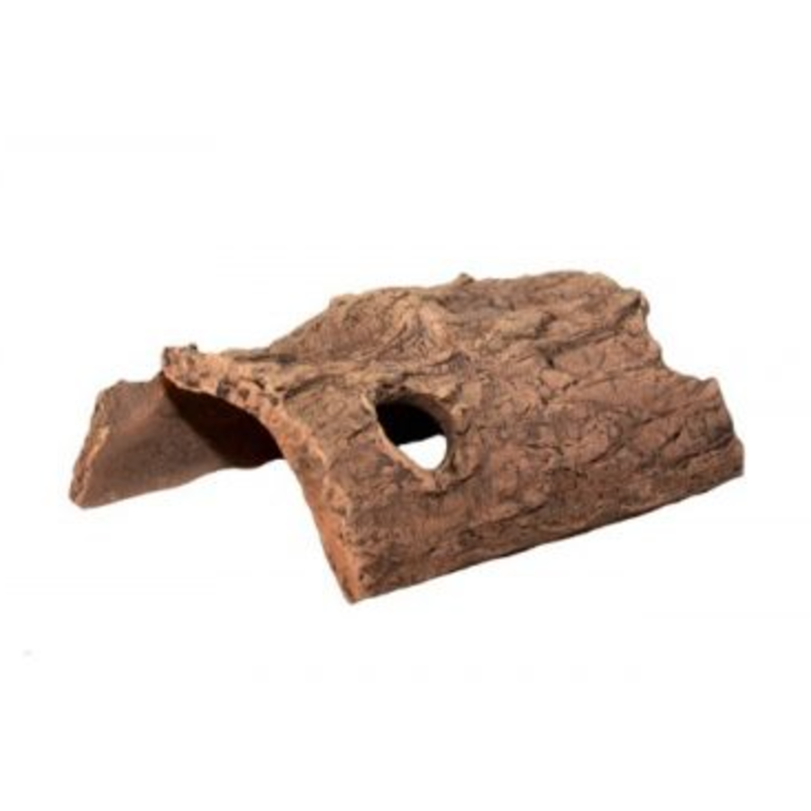 Half-Log keramische schuilplaats XS t/m XL voor aquarium, terrarium en knaagdieren