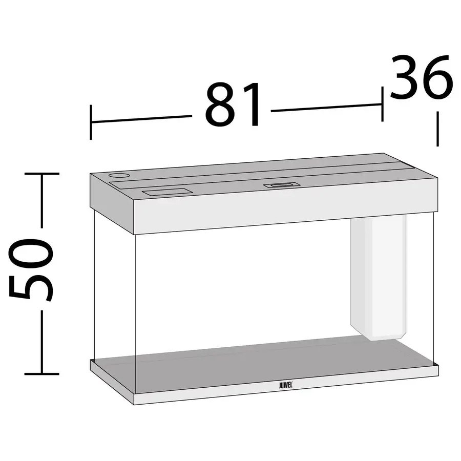 Rio 125 LED | 125L | 81 x 36 x 50CM Donkerhout