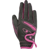 Rijhandschoen Luca Zwart/roze