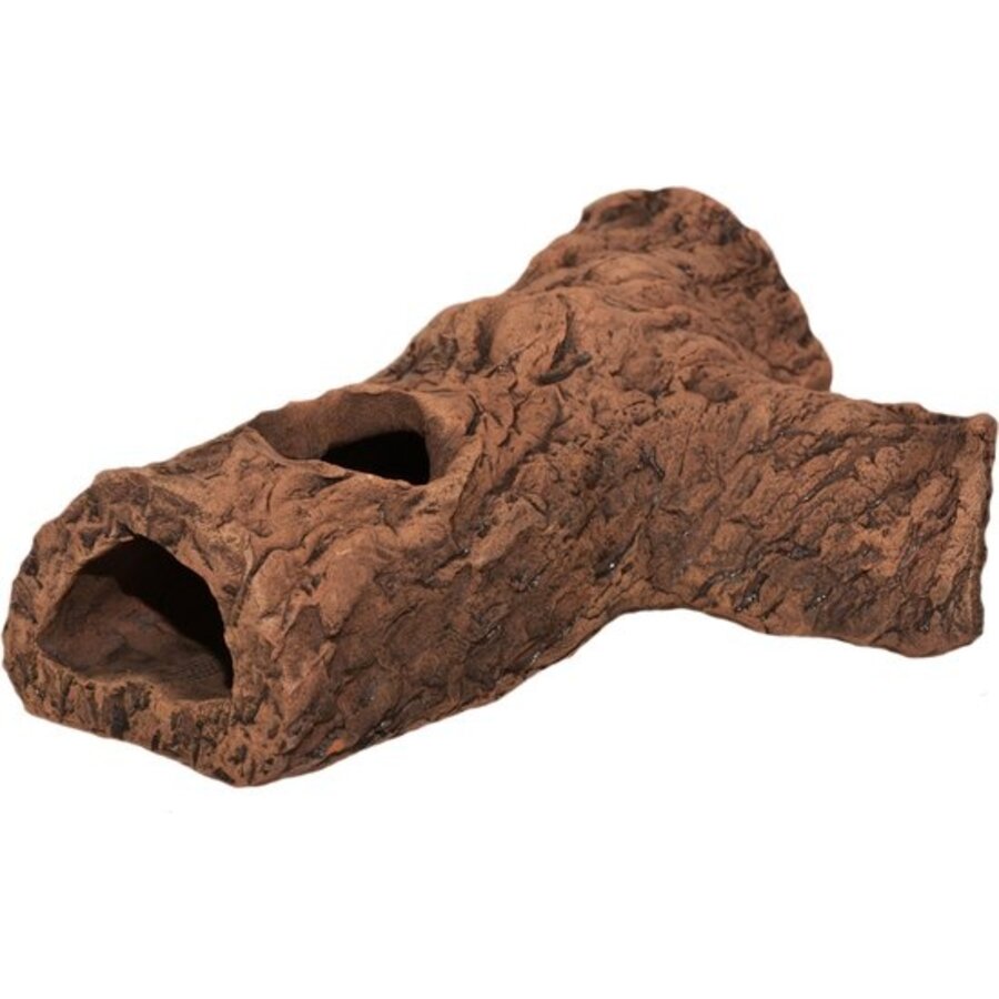 Keramische Y-log schuilplaats voor aquarium en terrarium