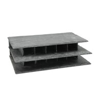 Leisteen Straat Dubbel Recht 18 x 27 x 8 cm schuilplaats voor aquarium en terrarium