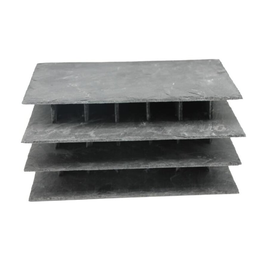 Leisteen Straat Triple Recht 18 x 27 x 12 cm schuilplaats voor aquarium en terrarium