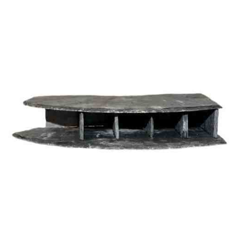 Leisteen hotel hoek enkel rechts 14,5 x 24 x 4 cm schuil en leghotel