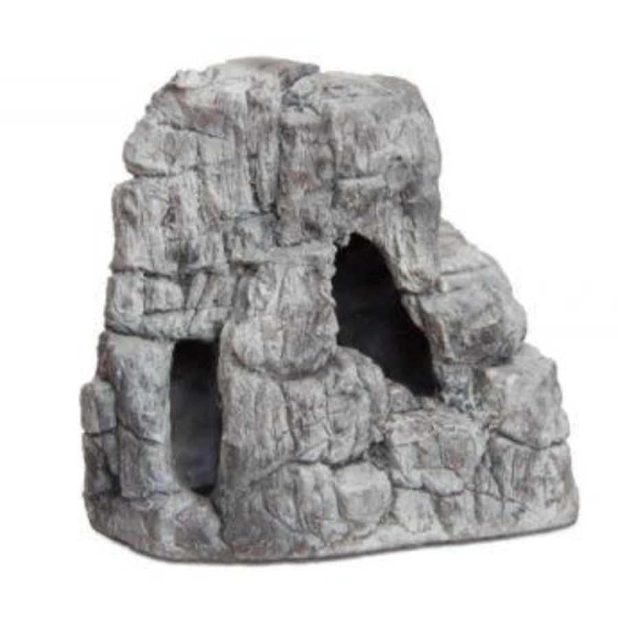 Rock grijs schuilrots voor aquarium en terrarium | 5 maten