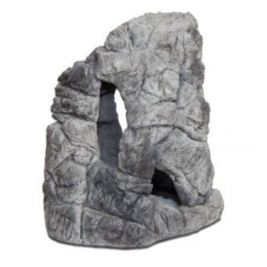 Rock grijs schuilrots voor aquarium en terrarium | 5 maten