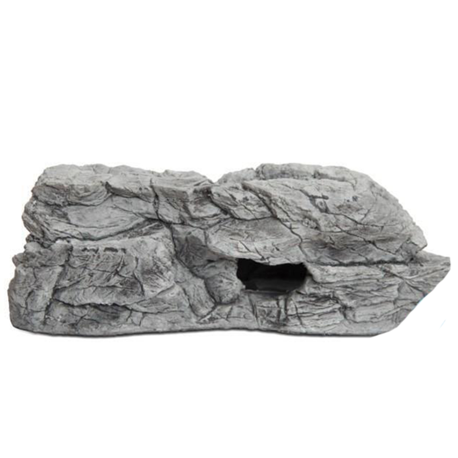Rock grijs schuilrots voor aquarium en terrarium | 5 maten