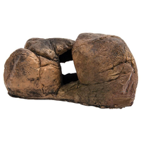 Bruine decoratiesteen met schuilplaats voor aquarium en terrarium