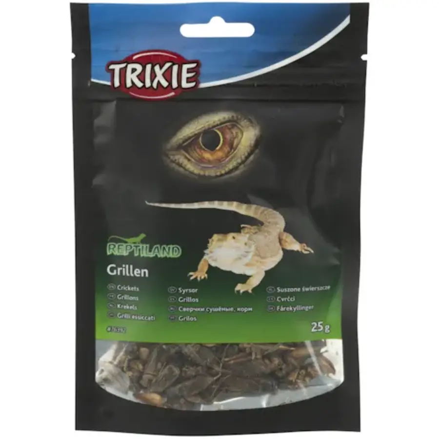 Gedroogde krekels 25 g | aanvullend voer voor reptielen en kleine zoogdieren