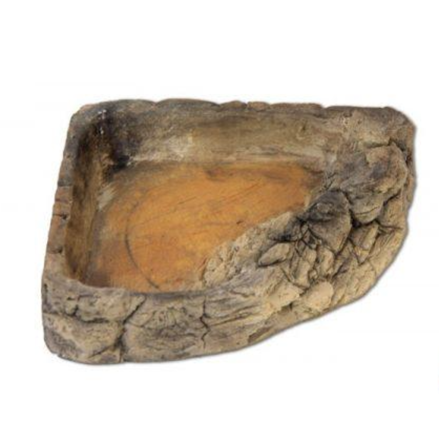 Terrarium hoek bowl water en voerbak voor reptielen en amfibieën | diverse maten