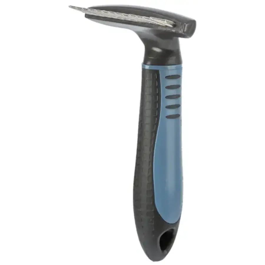 Langhaar-vachtontklitter blauw