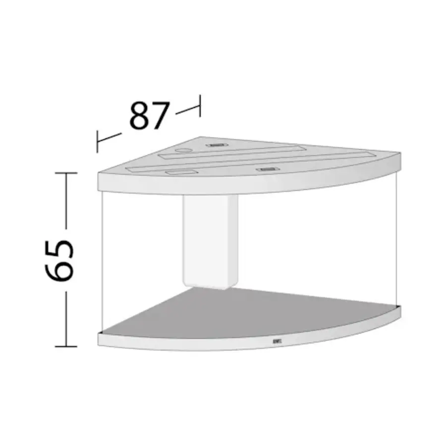 Trigon 350 LED | 350L | 123 x 87 x 65CM Wit
