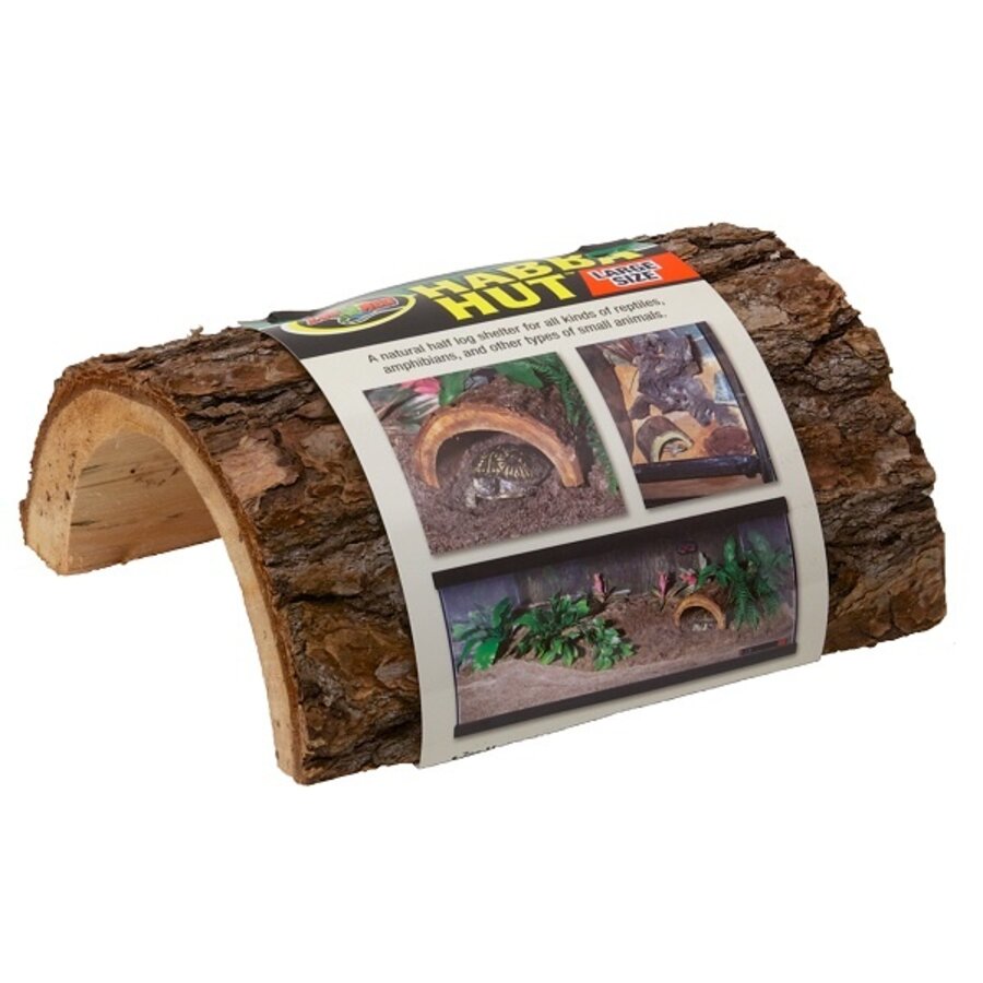 Habba Hut | Natuurlijke houten schuilplaats voor reptielen, amfibieën en knaagdieren