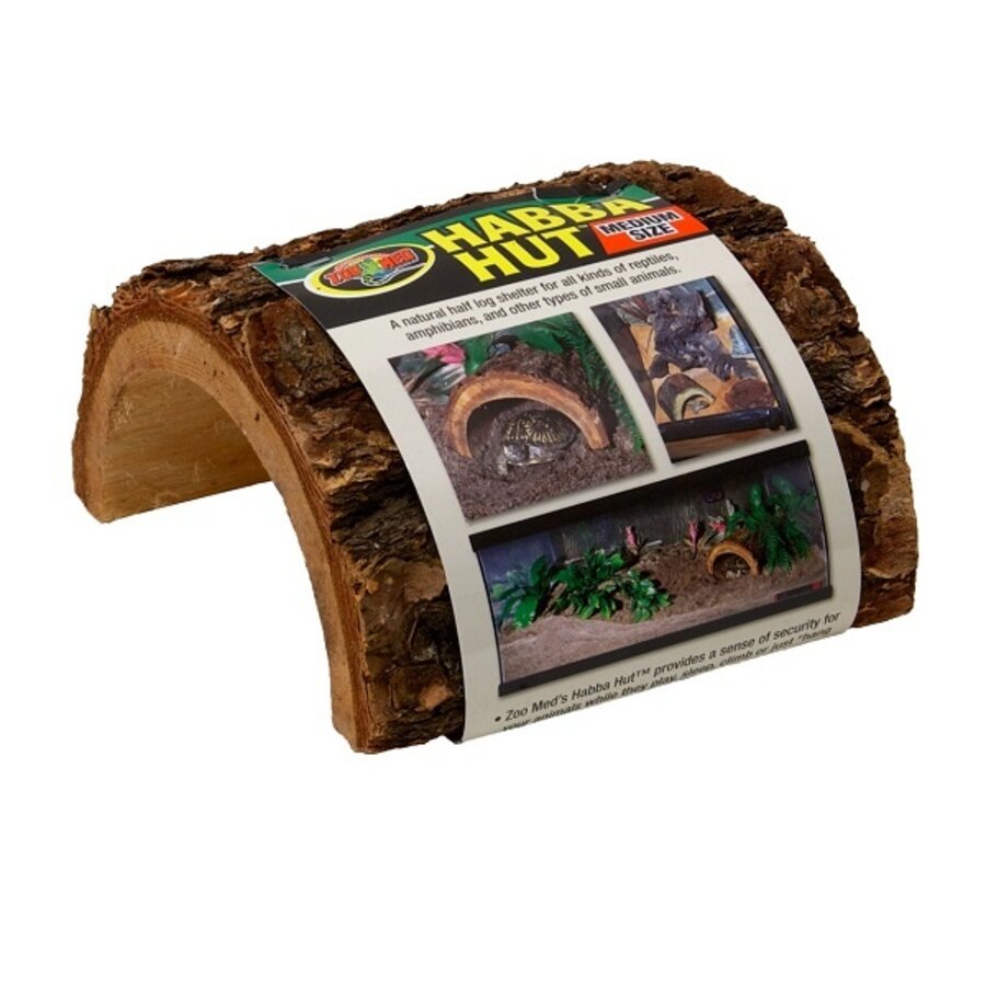 Habba Hut | Natuurlijke houten schuilplaats voor reptielen, amfibieën en knaagdieren