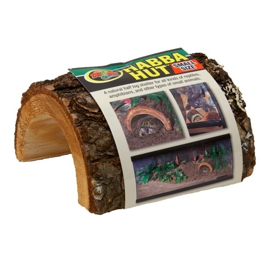Habba Hut | Natuurlijke houten schuilplaats voor reptielen, amfibieën en knaagdieren