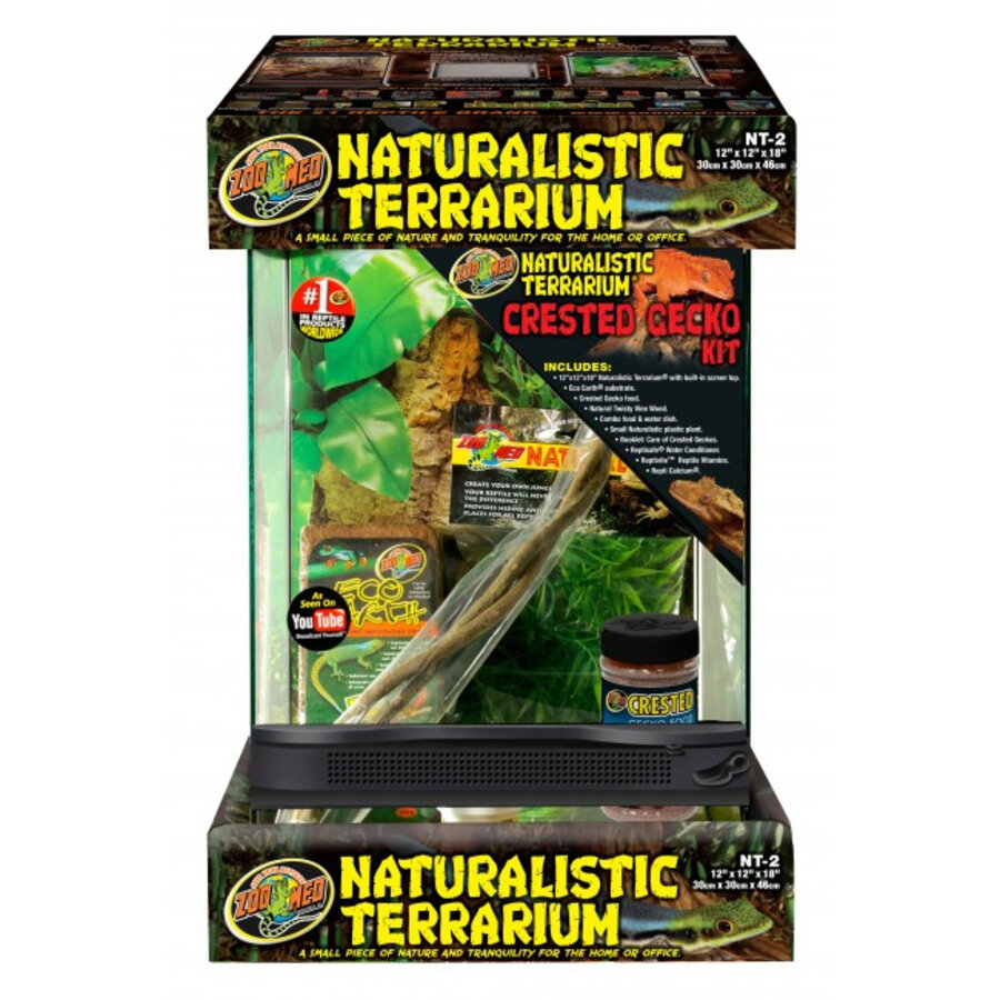 Naturalistic terrarium starterkit voor wimpergekko 30x30x45 cm