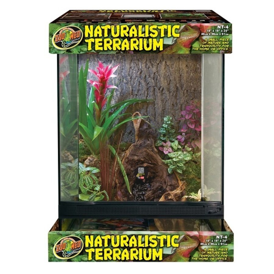 Naturalistic glazen terrarium 30x30x46 cm | verticaal terrarium voor reptielen en amfibieën