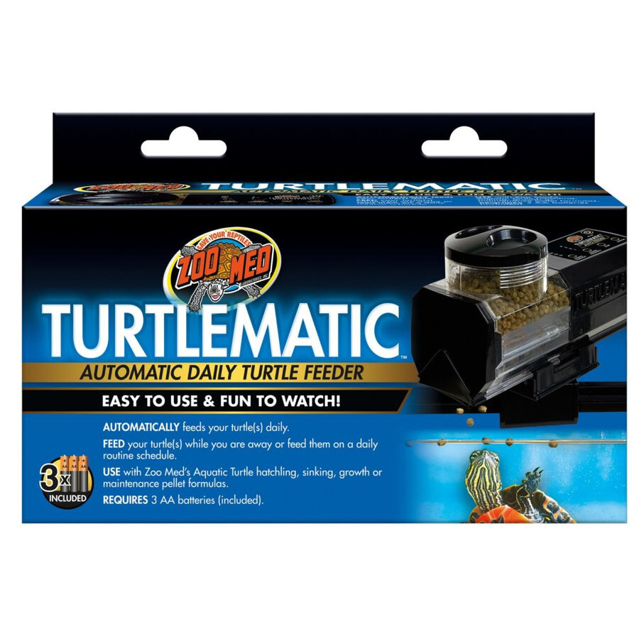 Turtlematic automatische voederautomaat voor waterschildpadden | programmeerbare voerbeurten met 12 uur slaapstand