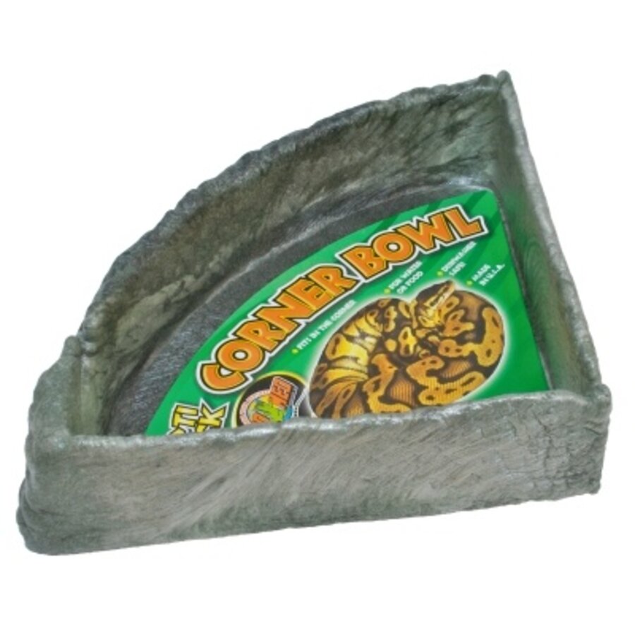 Repti Rock Corner Water Dish hoekschaal small|large|x-large voor reptielen en amfibieën