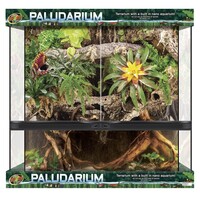 Double Door Paludarium 91x46x91cm glasterrarium met watergedeelte voor reptielen en amfibieën